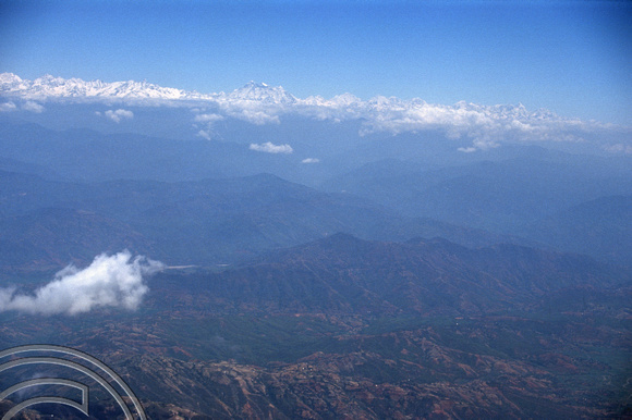 T7229. The Himalayas seem from the flight to Bangkok. Nepal. 12th May 1998