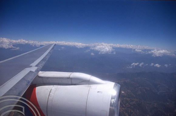 T7230. The Himalayas seem from the flight to Bangkok. Nepal. 12th May 1998