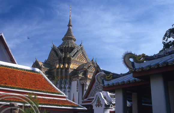 T7240. Roofs. Wat Po. Bangkok. Thailand. May 1998