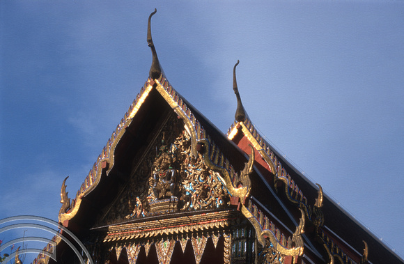 T7252. Roofs. Wat Po. Bangkok. Thailand. May 1998