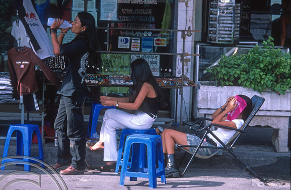 T7263. Street stall. Khao San Rd. Bangkok. Thailand. May 1998