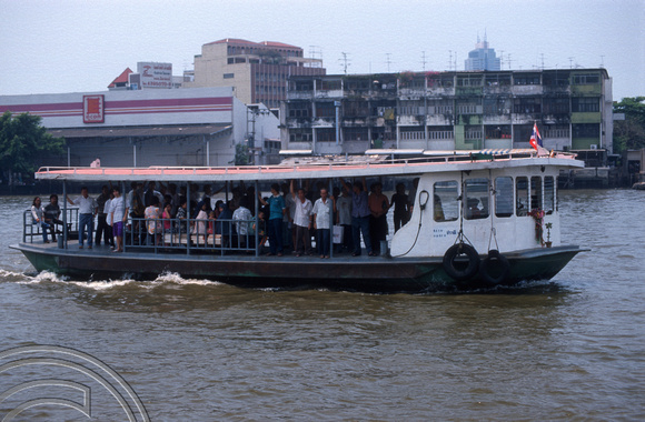 T7272. Cross river ferry on the Chao Praya river. Bangkok. Thailand. May 1998