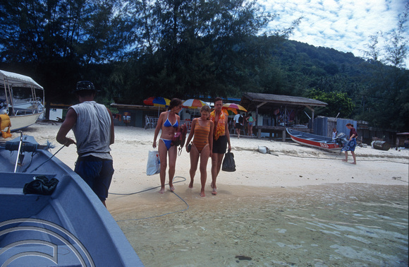 T7324.  Going Snorkelling. Perhentian Islands. Malaysia. June 1998