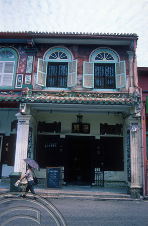 T7401. Chinese style shophouse. Melaka. Malaysia. June 1998