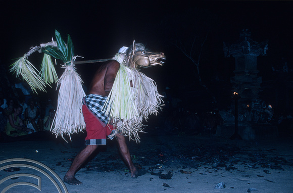 T5153. Performing the fire dance. Ubud. Bali. Indonesia. January 1995