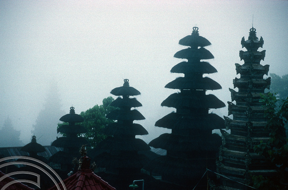 T5158. The mother temple through the mist. Besakih. Bali. Indonesia. January 1995