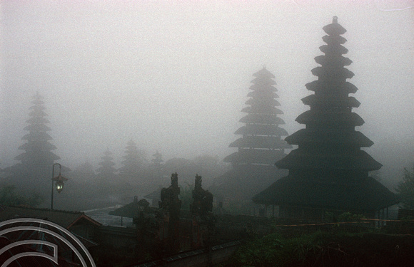 T5159. The mother temple through the mist. Besakih. Bali. Indonesia. January 1995