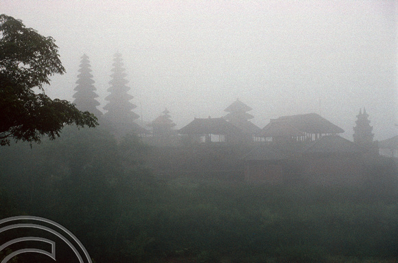 T5161. The mother temple through the mist. Besakih. Bali. Indonesia. January 1995
