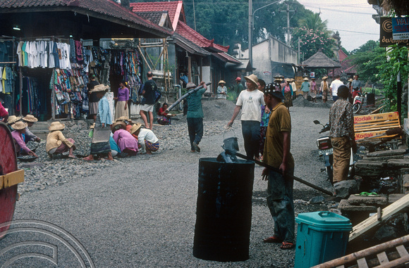 T5179. Roadworks. Ubud. Bali. Indonesia. January 1995