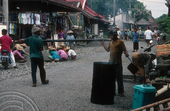 T5178. Roadworks. Ubud. Bali. Indonesia. January 1995