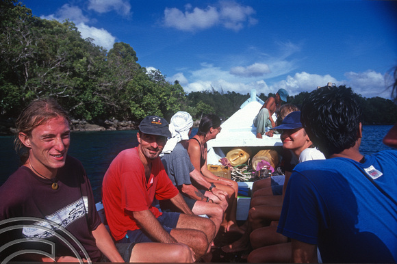 T7507. Snorkelling trip. Pulau Weh. Aceh. Sumatra. Indonesia.  July 1998.