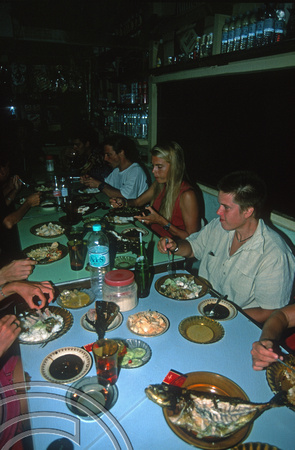 T7513. Night out for a meal. Pulau Weh. Aceh. Sumatra. Indonesia. July 1998.