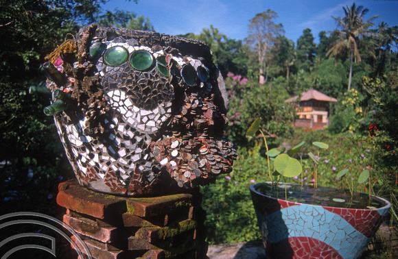 T8394. Bill and Baxter's garden. Tirtagangga. Bali. Indonesia. 14th December 1998