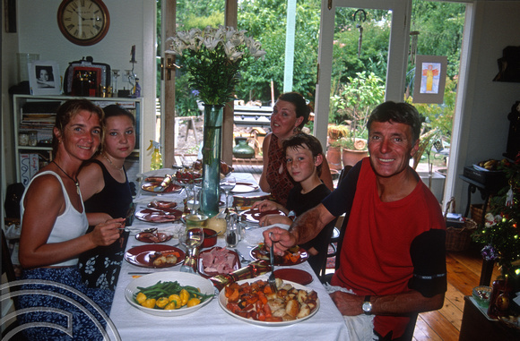 T8428. Xmas dinner at Alisons. Melbourne. Australia. December 1998