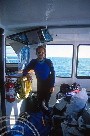 T8469. Ready to swim with seals. Port Philip Bay. Sorrento. Victoria. Australia. December 1998