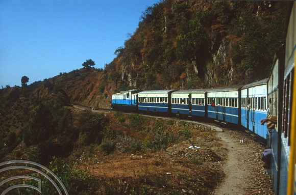 FR0022. No 154 on the 09.50 Shimla - Kalka. Himachal Pradesh. India. 21.10.1991
