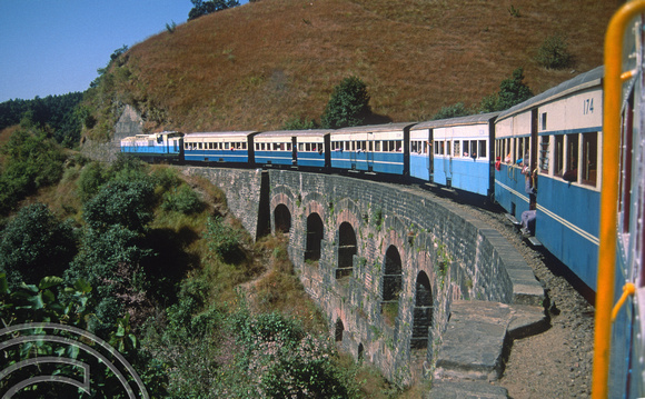 FR0028. No 154 on the 09.50 Shimla - Kalka. Himachal Pradesh. India. 21.10.1991