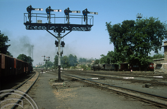 FR0038. YG 2-8-2s 4398 and 4201. Jaipur. Rajasthan. India. 30.10.1991