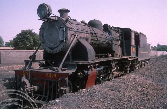 FR0045. YL 2-6-2 No 5112. On shed. Jaipur. Rajasthan. India. 30.10.1991