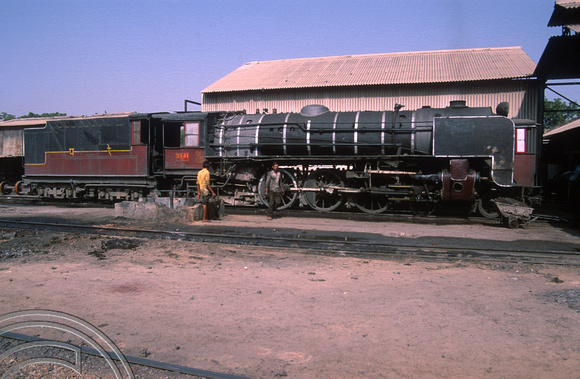 FR0047. YP 4-6-2 No 2841. On shed. Jaipur. Rajasthan. India. 30.10.1991