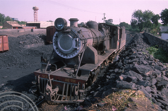 FR0052. YL 2-6-2 No 5125. On shed. Jaipur. Rajasthan. India. 30.10.1991