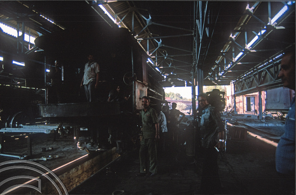 FR0079. Inside the steam shed. Jodhpur. Rajasthan. India. 10.11.1991