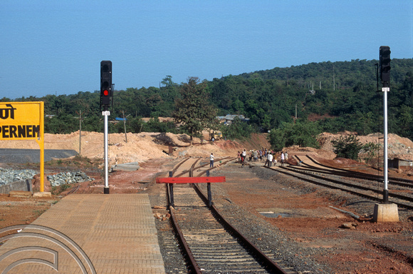 FR0250. Konkan railway under construction. Pernem Rd. Goa. India. 1st December 1997
