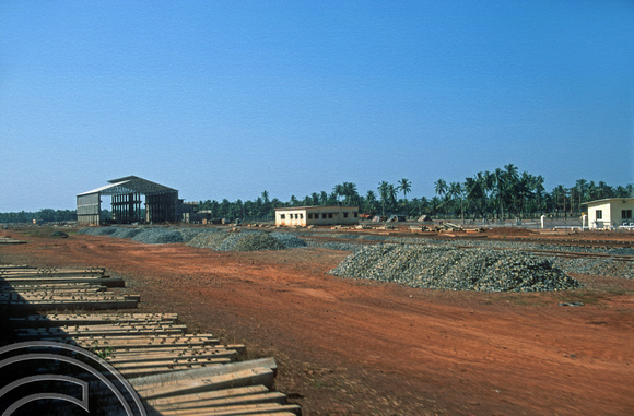 FR0257. Laying the yard. Verna. Goa. India. 1st December 1997