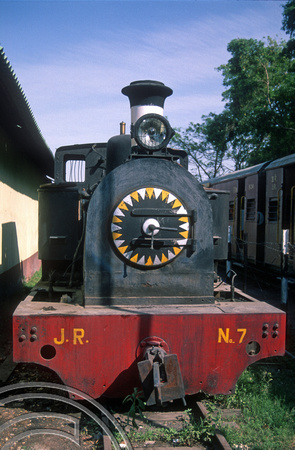 FR0301. No 7. Avonside 0-6-2T No 2016 of 1928. Dumped at the shed. Janakpur. Nepal. 13th April 1998