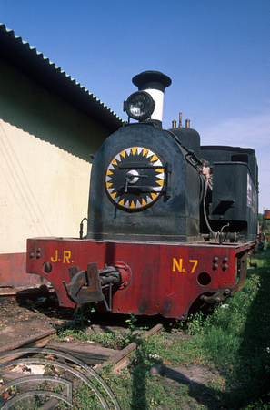 FR0299. No 7. Avonside 0-6-2T No 2016 of 1928. Dumped at the shed. Janakpur. Nepal. 13th April 1998