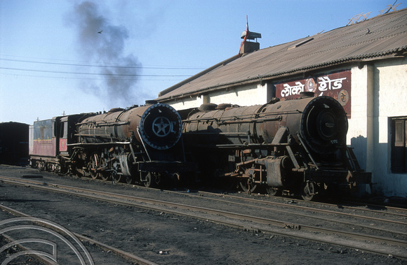 FR0432. YP 4-6-2s No's 2233. 2150. Dumped outside the shed. Wankaner Junction. Gujarat. India. 12.02.2000.