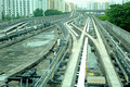 DG36428. Flying junctions. Sengkang LRT. Singapore. 6.10.09