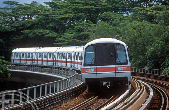FR1129. MRT leaving Dover station. Singapore. 09.09.2003