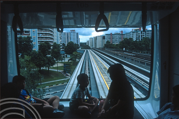 FR1119. Bukit Panjang LRT. View from the front window of an LRT vehicle. Singapore. 09.09.2003