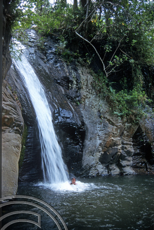 T7778. Swimming at the waterfall. Moni. Flores. Indonesia. September 1998