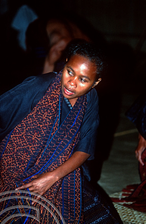 T7813. Young woman dressed for a dance performance. Moni. Flores. Indonesia. September 1998