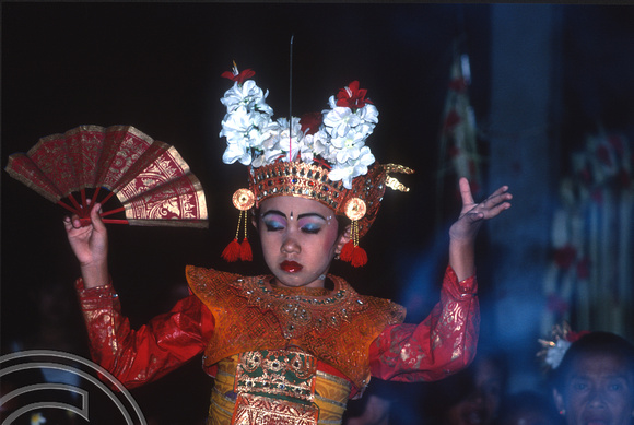 T7979. Young Balinese trance dancer. Ubud. Bali. Indonesia. 19th October 1998