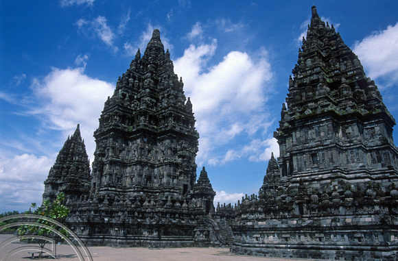 T8309. The temple complex. Prambanan. Java. Indonesia. 25th November 1998