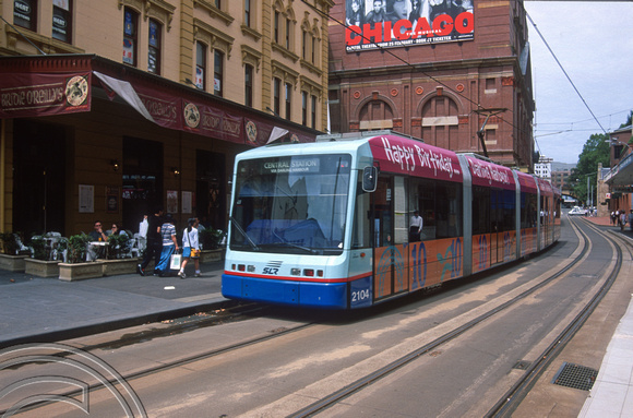 T8748. Tram 2104. Sydney. New South Wales. Australia.  January 1999