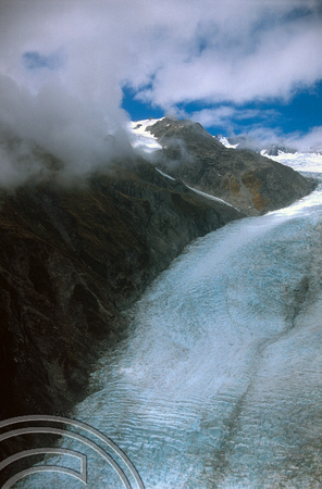 T8894. Helicopter over the glacier. Franz Josef Glacier. South Island. New Zealand. 20th February 1999