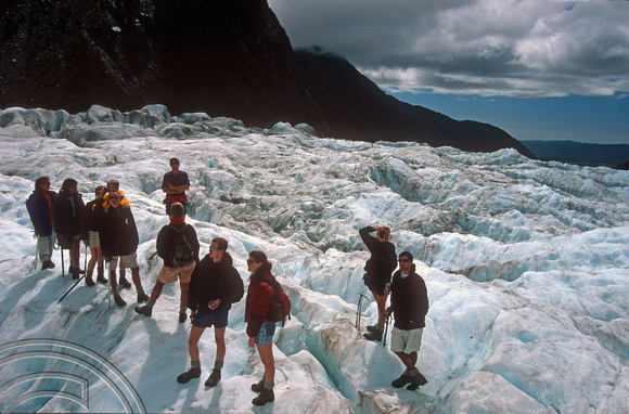T8931. Walking on the glacier. Franz Josef Glacier. South Island. New Zealand. 18th February 1999