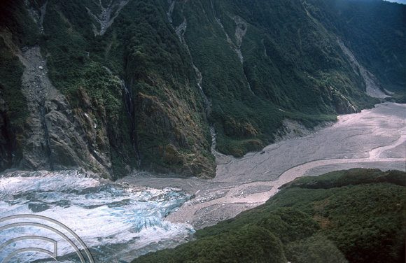 T8937. Flying over the glacier. Franz Josef Glacier. South Island. New Zealand. 18th February 1999