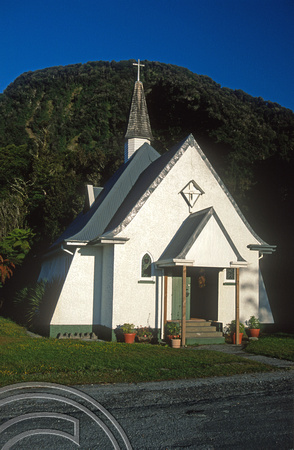 T8942. The local church. Franz Josef Glacier. South Island. New Zealand. 20th February 1999