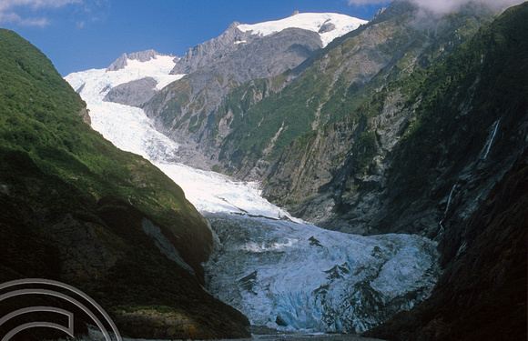 T8951. Glacier seen from its base. Franz Josef Glacier. South Island. New Zealand. 21st February 1999