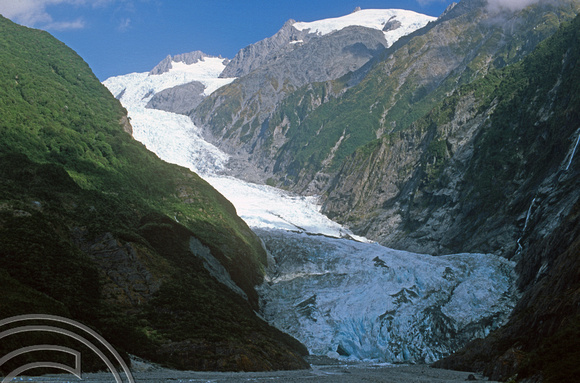 T8954. Glacier seen from its base. Franz Josef Glacier. South Island. New Zealand. 21st February 1999