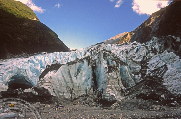 T8955. Glacier seen from its base. Franz Josef Glacier. South Island. New Zealand. 21st February 1999