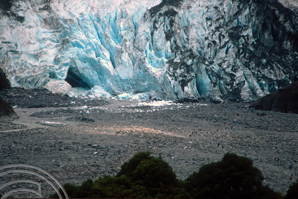 T8958. Glacier seen from its base. Franz Josef Glacier. South Island. New Zealand. 21st February 1999
