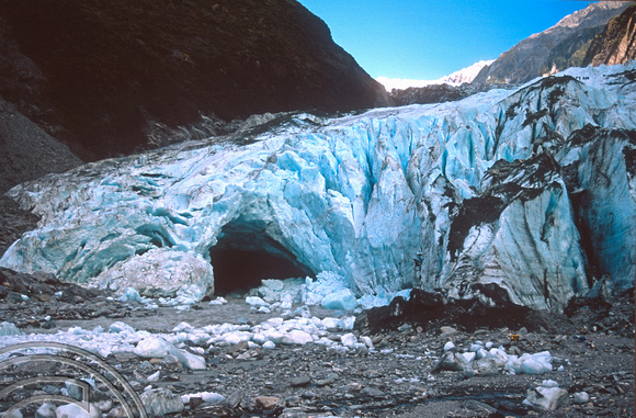 T8966. Glacier seen from its base. Franz Josef Glacier. South Island. New Zealand. 21st February 1999