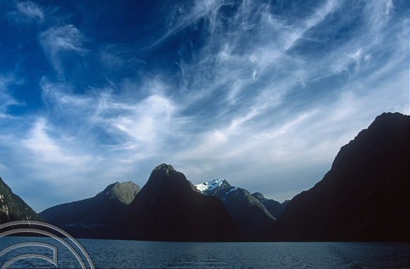 T9048. Daybreak over Milford Sound. Fjordland. South Island. New Zealand. 26th February 1999