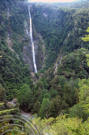 T9059. The Humboldt Falls. Fjordland. South Island. New Zealand. 26th February 1999